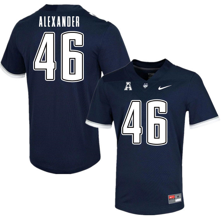Men #46 Marques Alexander Uconn Huskies College Football Jerseys Sale-Navy - Click Image to Close
